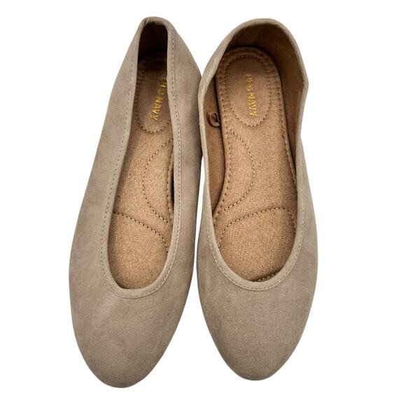 Old Navy Women's Blush Faux-Suede Pointy Ballet Flats Size‎ 10 - Picture 4 of 11
